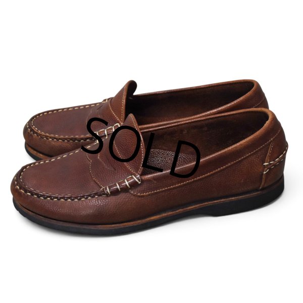 画像4: 【アレンエドモンズ】【Allen Edmonds】【Duke】【ブラウン】型押し【ペニーローファー】コインローファー【サイズ10 1/2】【Vibramソール】  (4)