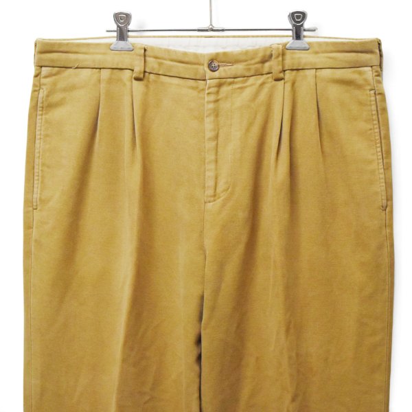 画像3: 【90’s】ビンテージ【ブルックスブラザーズ】【Brooks Brothers】【ベージュ】【2タック】【モールスキンパンツ】【W36】 (3)