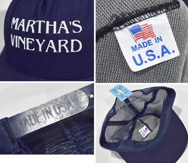 画像2: 【USA製】ビンテージ【MARTHA’S VINEYARD】【メッシュキャップ】【BBキャップ】【紺】サイズフリー  (2)