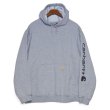 画像1: ビンテージ【カーハート】【Carhartt】【袖プリント】【プルオーバーパーカー】【グレー】【サイズL】 (1)