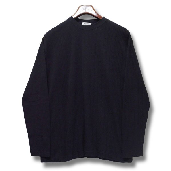 画像1: 【ピエールカルダン】【pierrecardin】【クルーネック】ハリヌキ【長袖カットソー】【黒】【サイズL】  (1)