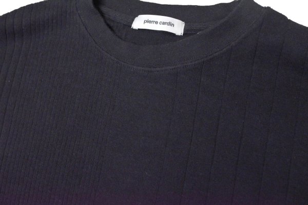 画像3: 【ピエールカルダン】【pierrecardin】【クルーネック】ハリヌキ【長袖カットソー】【黒】【サイズL】  (3)