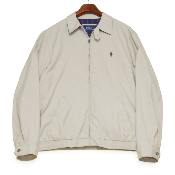 画像1: ビンテージ【ラルフローレン】【Ralph Lauren】【ベージュ】スウィングトップ【ジップアップブルゾン】ジャケット【サイズM】 (1)