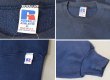 画像2: 【90’s】【ビンテージ】【USA製】【ラッセル】【Russell】【ネイビー】【クルーネックスウェット】【前V】【サイズXL】  (2)