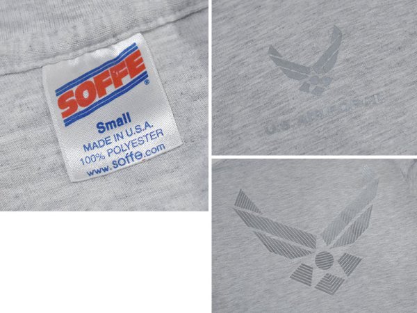 画像2: 【90’s】【USA製】【ビンテージ】【SOFFE】【USAF】【バックプリント】【長袖Tシャツ】【グレー】【サイズS】  (2)