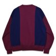 画像4: 【90’s】【ビンテージ】【USA製】【ラッセル】【Russell】【前V】【切替】【スウェット】【エンジ×紺】【サイズXL】  (4)