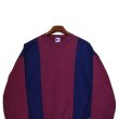 画像3: 【90’s】【ビンテージ】【USA製】【ラッセル】【Russell】【前V】【切替】【スウェット】【エンジ×紺】【サイズXL】  (3)