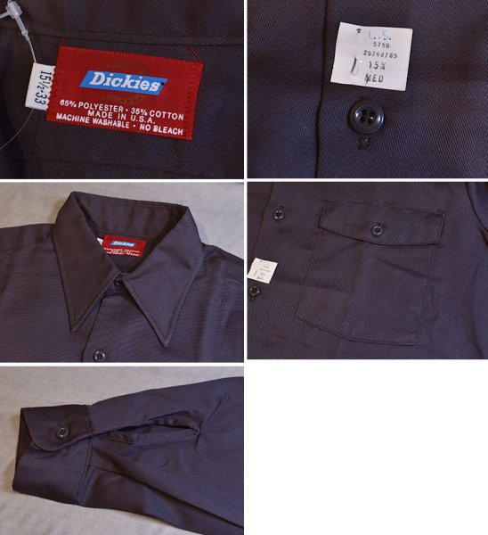 画像2: 【デッドストック】【70’s】ビンテージ【USA製】【ディッキーズ】【Dickies】【ワークシャツ】【こげ茶】【サイズM】  (2)