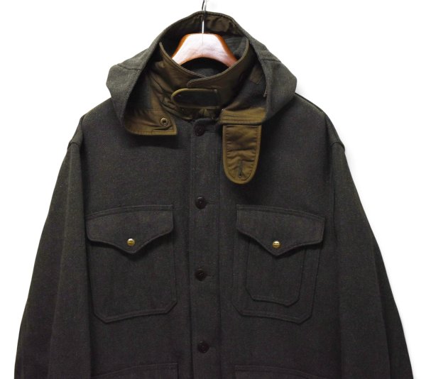 画像4: 【ポロ ラルフローレン】【Polo by Ralph Lauren】【ウール×ナイロンコート】【深緑】【フード付き】【サイズXL】  (4)