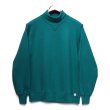 画像1: 【90’s】【ビンテージ】【USA製】【ラッセル】【Russell】【タートルネックスウェット】【エメラルドグリーン】【前V】【サイズL】  (1)