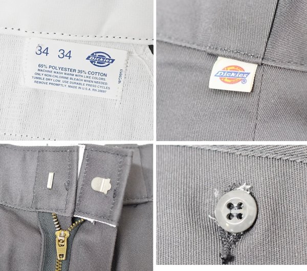 画像2: 【デッドストック】【80’s】【USA製】【ディッキーズ】【Dickies】【ワークパンツ】【グレー】【W34】 (2)