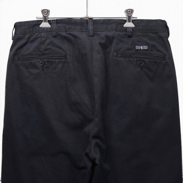 画像5: ビンテージ【ラルフローレン】【Ralph Lauren】【Polo】【ANDREW PANT】【2タック】【チノパンツ】【ブラック】【W34】 (5)