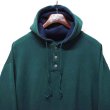 画像3: 【90’s】【ビンテージ】【USA製】【ラッセル】【Russell】【ヘンリーネックパーカー】【グリーン】【無地】【ワッフル裏地】【サイズXL】 (3)