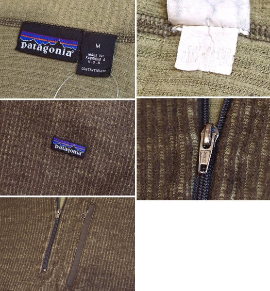 画像2: 【00’s】【USA製】【パタゴニア】【Patagonia】【オリーブ×黄緑】【縦編み】アルピニストセーター【ハーフジップフリース】【サイズM】  (2)