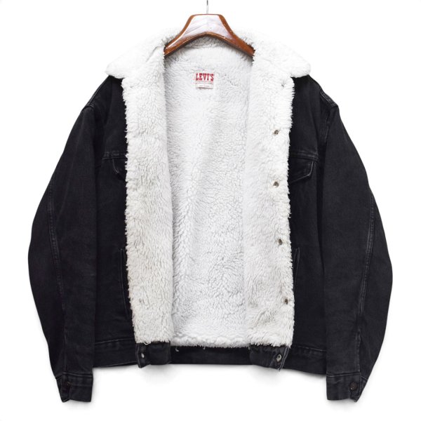 画像5: 【80’s】ビンテージ【USA製】【リーバイス】【Levi’s】【70609】【ブラックデニム】【ボアジャケット】【サイズL】  (5)