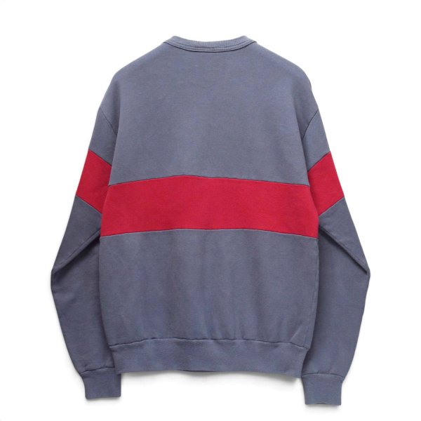 画像4: 【90’s】【ビンテージ】【USA製】【ラッセル】【Russell】【前V】【チャコール×赤】【切り替え】【クルーネックスウェット】【サイズXL】  (4)