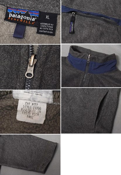 画像2: 【00’s】【パタゴニア】【Patagonia】【シンチラ】【フルジップフリースジャケット】【チャコール×ブルー】【サイズXL】  (2)