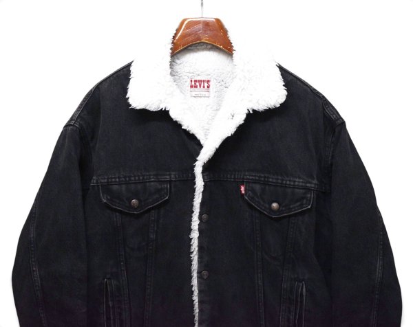画像4: 【80’s】ビンテージ【USA製】【リーバイス】【Levi’s】【70609】【ブラックデニム】【ボアジャケット】【サイズL】  (4)