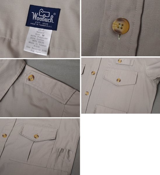 画像2: 【ビンテージ】【ウールリッチ】【Woolrich】【ハンティングシャツ】【多ポケット】【ベージュ】【サイズM】  (2)