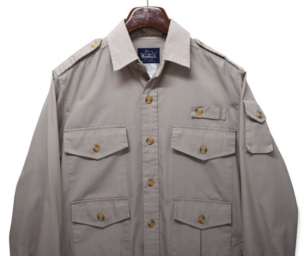 画像4: 【ビンテージ】【ウールリッチ】【Woolrich】【ハンティングシャツ】【多ポケット】【ベージュ】【サイズM】  (4)