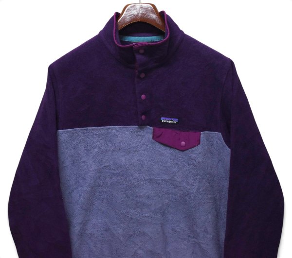 画像4: 【00's】【パタゴニア】【Patagonia】【シンチラ】【Synchilla】【スナップT】【フリース】【紫×グレー】切替【サイズL】  (4)