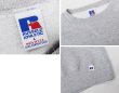 画像2: 【90’s】【ビンテージ】【USA製】【ラッセル】【Russell】【無地】【グレー】【前V】【クルーネックスウェット】【サイズL】 (2)