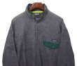 画像3: 【2015年】【パタゴニア】【Patagonia】【シンチラ】【スナップT】【チャコールグレー×緑】プルオーバー【フリース】【サイズL】  (3)