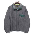 画像1: 【2015年】【パタゴニア】【Patagonia】【シンチラ】【スナップT】【チャコールグレー×緑】プルオーバー【フリース】【サイズL】  (1)