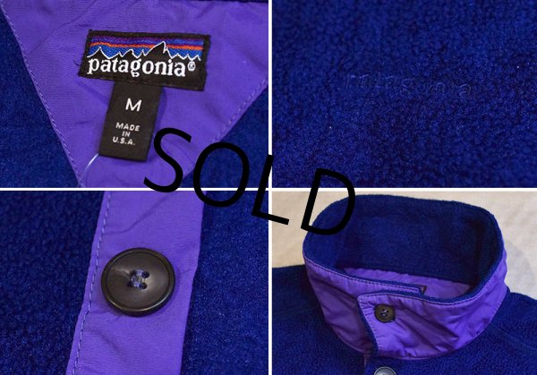 画像2: 【90’s】【ビンテージ】【USA製】【パタゴニア】【Patagonia】【シンチラブークレ】【プルオーバーフリース】【紺】【サイズM】  (2)