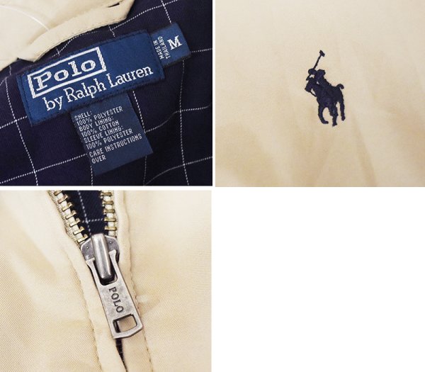 画像2: 【ラルフローレン】【Polo Ralph Lauren】【ベージュ】【ポリコットン】【スイングトップ】【ブルゾン】【サイズM】 (2)