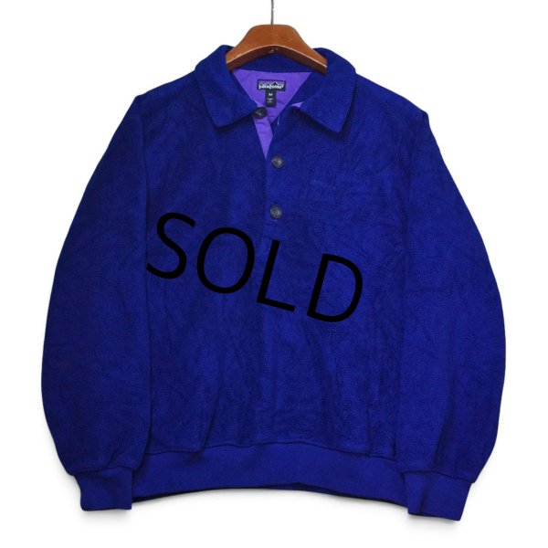 画像1: 【90’s】【ビンテージ】【USA製】【パタゴニア】【Patagonia】【シンチラブークレ】【プルオーバーフリース】【紺】【サイズM】  (1)
