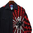 画像1: 【ラングラー】【Wrangler】【黒×赤】【カウボーイグラフィック】【ロデオ】【ウエスタンシャツ】【サイズL程度】  (1)