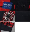 画像2: 【ラングラー】【Wrangler】【黒×赤】【カウボーイグラフィック】【ロデオ】【ウエスタンシャツ】【サイズL程度】  (2)