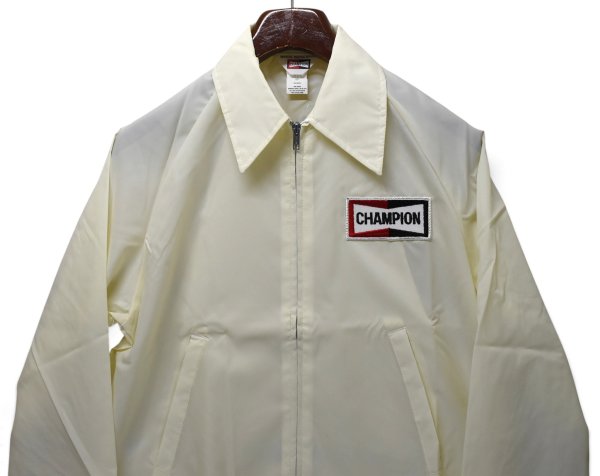 画像4: 【デッドストック】【チャンピオン】【CHAMPION】【レーシングジャケット】【クリーム】【ナイロン100%】【サイズM】  (4)