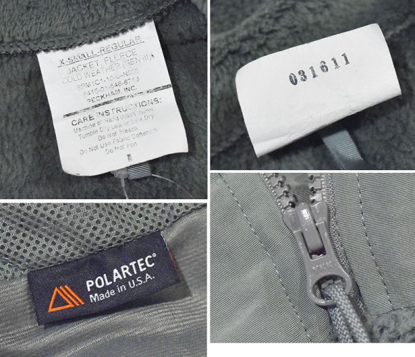 画像2: 【USA製】【米軍】【ECWCS GEN3】【LEVEL3】【POLARTEC】【ポーラテック】【フォリッジグリーン】【フリースジャケット】【サイズXS-R】 (2)