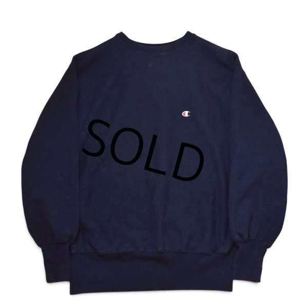 画像1: 【90’s】【ビンテージ】【USA製】【チャンピオン】【Champion】【REVERSE WEAVE】【リバースウィーブ】【クルーネックスウェット】【目付き】【黒】【サイズL】  (1)