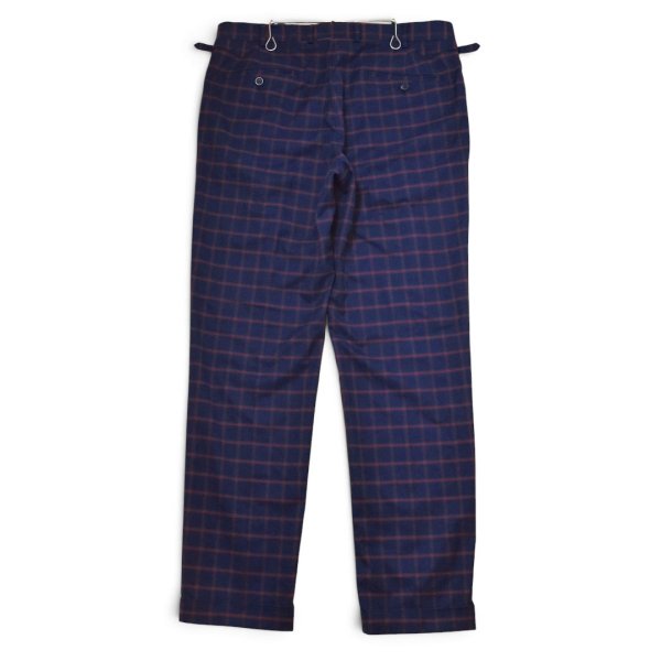 画像6: 【ブルックスブラザーズ】【Brooks Brothers】【紺×赤チェック】【1タック】【スラックス】【サイドアジャスター】【W34】  (6)