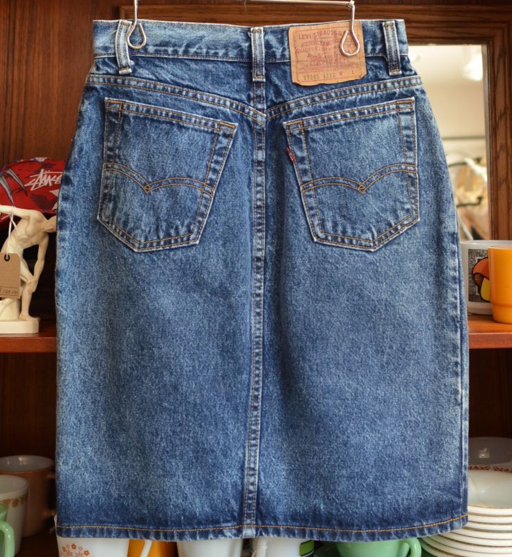 80's USA製【ビンテージ】【LEVI'S】【リーバイス】【デニムスカート ...