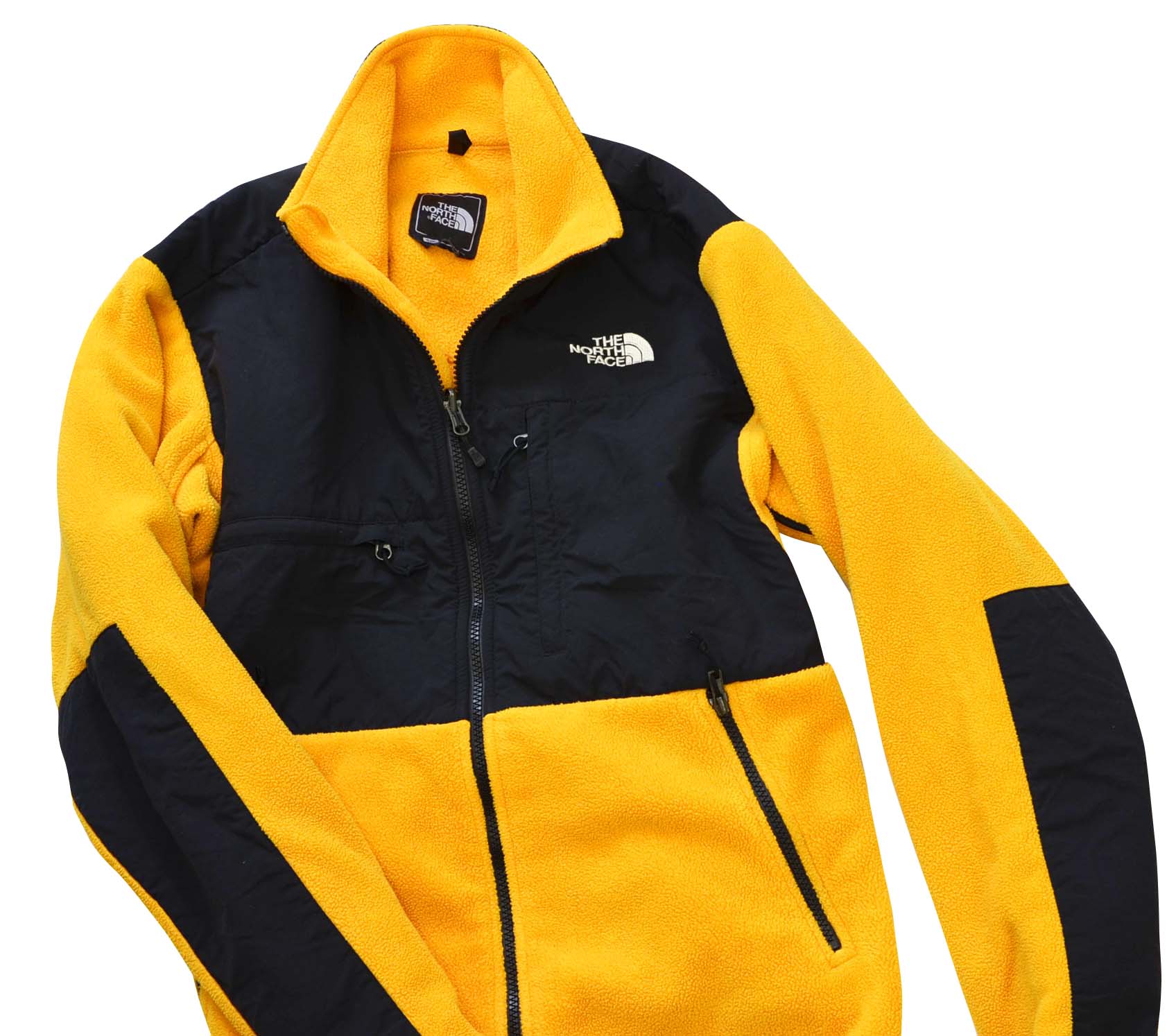 ノースフェイス フリース ナイロン デナリジャケット 黄色 黒 The North Face サイズs 八千代の古着屋 ノースフェイス フリース ナイロン デナリジャケット 黄色 黒 The North Face サイズs 八千代の古着屋