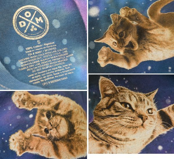 ビンテージ 猫 宇宙 タイダイ ｔシャツ サイズｓ