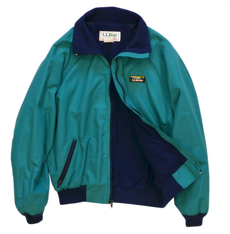 Usa製 ビンテージ L L Bean ｌｌビーン 青 裏フリースブルゾン ３シーズンジャケット ジップアップジャケット レディース古着 レディースｍ 八千代の古着屋