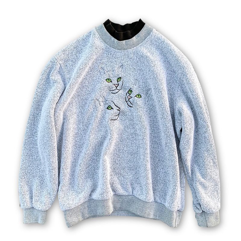 ビンテージ 猫 スウェット レディース古着 サイズｌ程度 八千代の古着屋