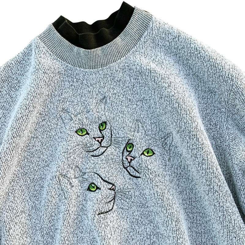ビンテージ 猫 スウェット レディース古着 サイズｌ程度 八千代の古着屋