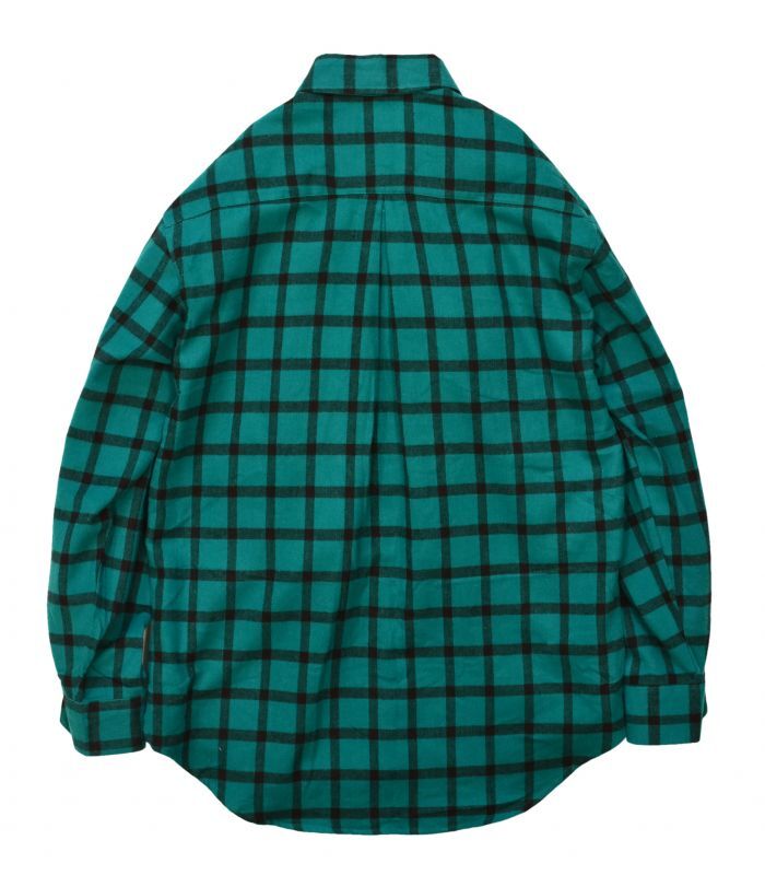 80's【ビンテージ】【オールドギャップ】【GAP】緑ｘ黒【ブックチェック】【ネルシャツ】フランネルシャツ【サイズＭ】