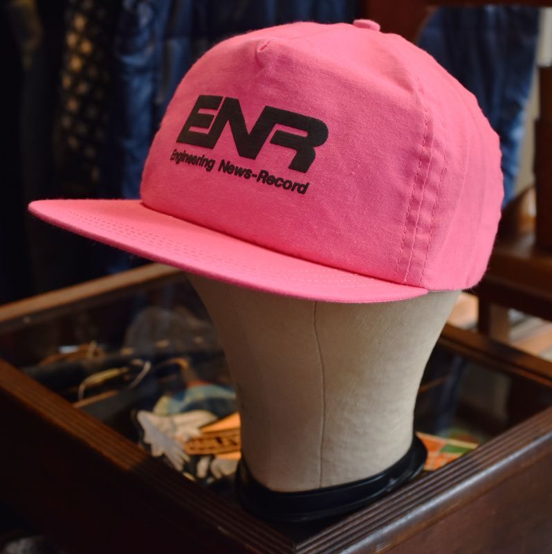 Usa製 ビンテージ Enr English News Record ピンク ベースボールキャップ 八千代の古着屋 Usa製 ビンテージ Enr English News Record ピンク ベースボールキャップ 八千代の古着屋