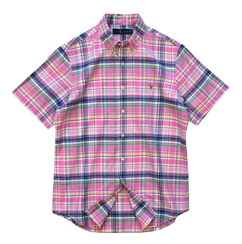 【オシャレ☆かわいい☆marka】青　ピンク　チェックシャツ　サイズ1