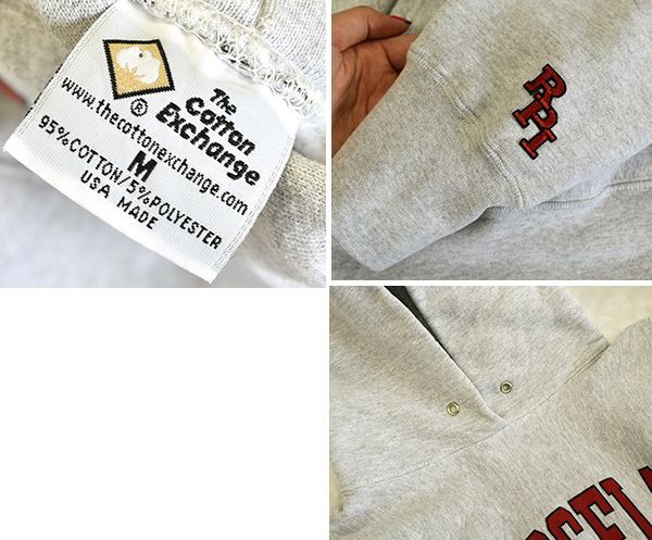 90's【ビンテージ】【RENSSELAR】バックプリント入り【グレー