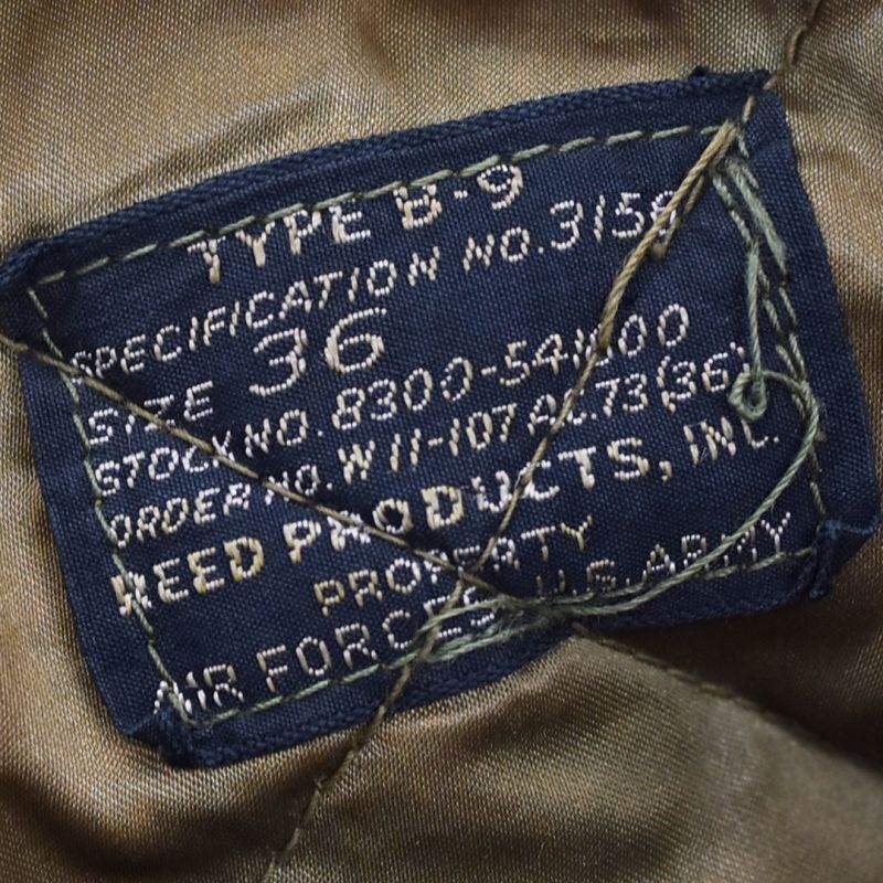 40's【ビンテージ】【米軍実物】【USAAF】【B-9】REEDPRODUCTS社