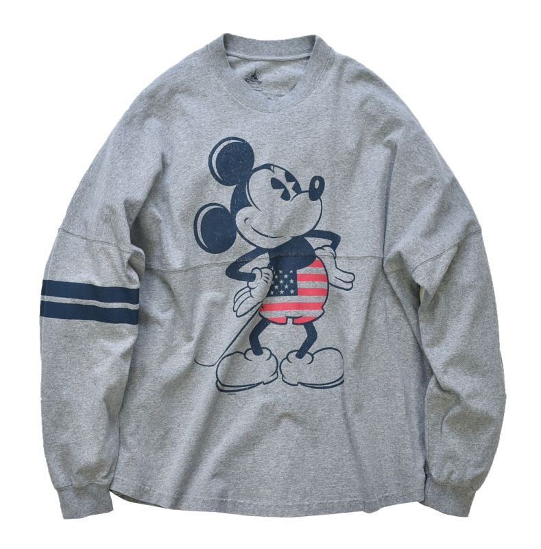 KM2823Disney ミッキー ロンT 長袖  レア USA  vintage