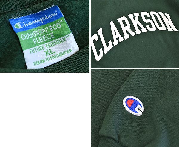 チャンピオン】【リバースウィーブ】【緑】【CLARKSON】【カレッジ 